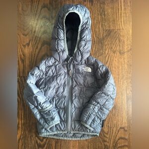 The North Face Charcoal puffer Hooded Jacket
